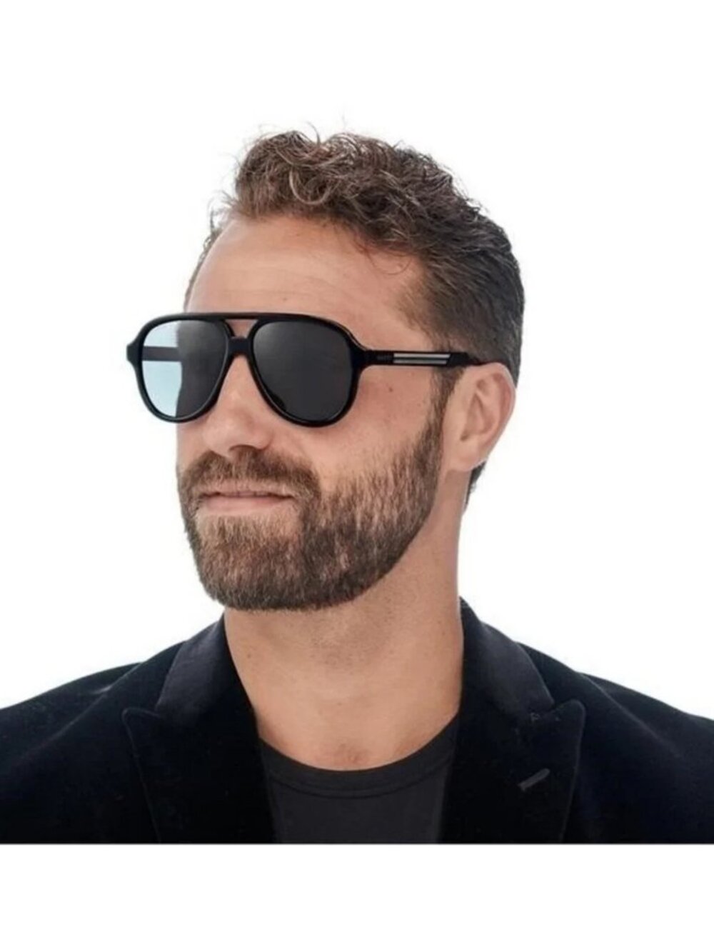 Authentic- New - Gucci Men’s Sunglasses GG0688S 001 Black/ Gray - Picture 10 of 12